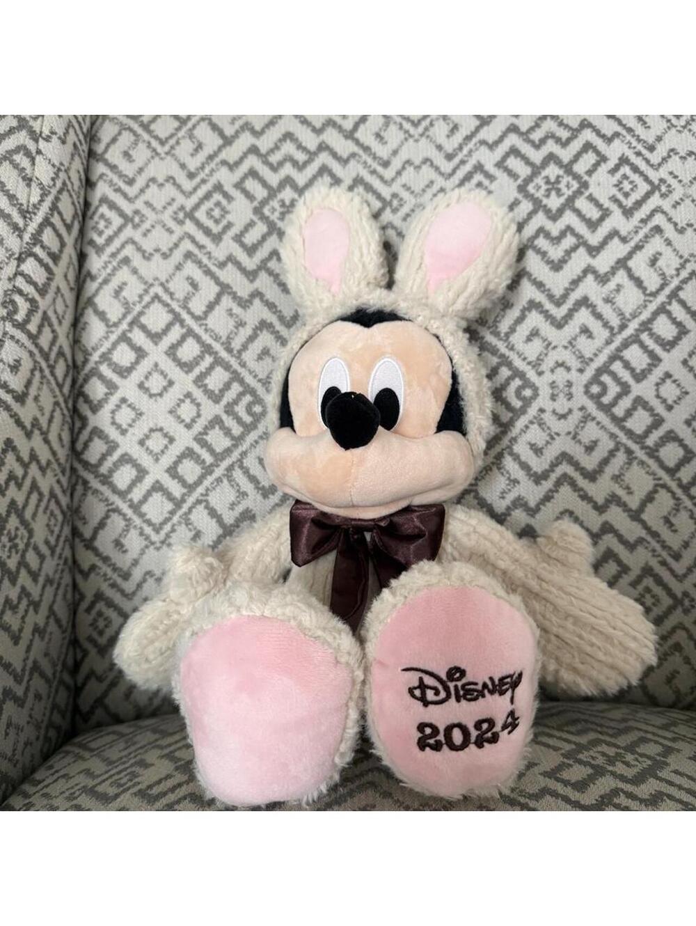 Disney Parks Mickey Mouse Easter Bunny Plush 18” Rare